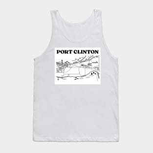 Port Clinton Map Art Tank Top